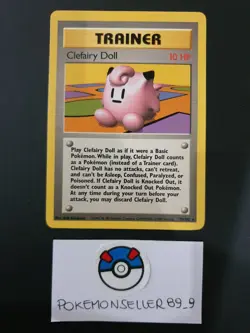 Clefairy Doll 70/102 Trainer Vintage WOTC Rare Non Holo Base Set Pokemon Card - Image 1