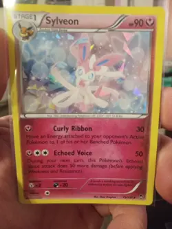 Pokemon Card TCG Sylveon 72/111 XY Furious Fists Cracked Ice Holo Rare 2014 - Image 1