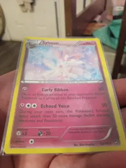 Pokemon Card TCG Sylveon 72/111 XY Furious Fists Cracked Ice Holo Rare 2014 - Image 4
