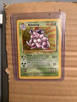Nidoking 11/102 Base Set Holo Holographic Rare 1999 WOTC Pokemon Card LP MP - Image 1