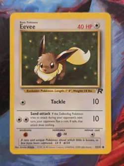Eevee 55/82 Team Rocket Common Pokemon Card - Image 1