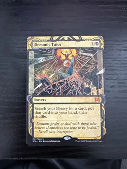 Magic: The Gathering Demonic Tutor Strixhaven Extended Art Mythic Sorcery - Image 1
