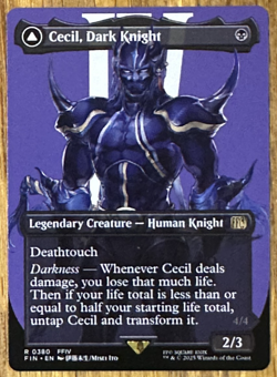 MTG Final Fantasy, Cecil, Dark Knight / Cecil, Redeemed Paladin - Borderless - Image 1