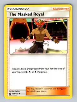 The Masked Royal 139/168 Uncommon SM - Celestial Storm NM Pokemon TCG - Image 1