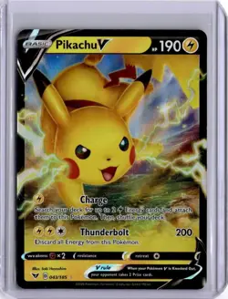 Pikachu V 043/185 Ultra Rare Vivid Voltage Pokemon TCG - Image 1