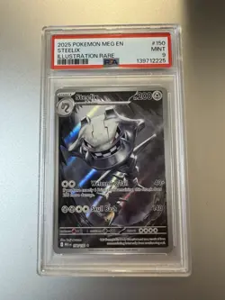 2025 POKEMON MEG EN-MEGA EVOLUTION ILLUSTRATION RARE #150 STEELIX PSA 9 - Image 1