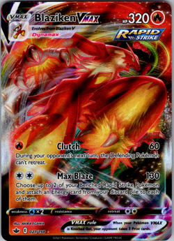 Blaziken VMAX 021/198 Ultra Rare Pokemon TCG SWSH06: Chilling Reign NM - Image 1