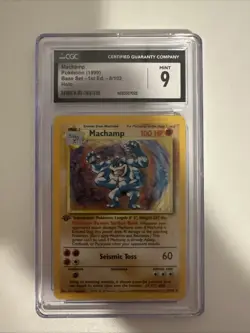 Pokemon TCG Machamp Base Set 8/102 1st Edition Holo - Image 1