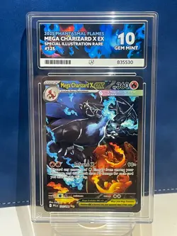 Pokemon Mega Charizard X ex 125/094 Phantasmal Flames Perfect ACE GEM MINT 10 - Image 1