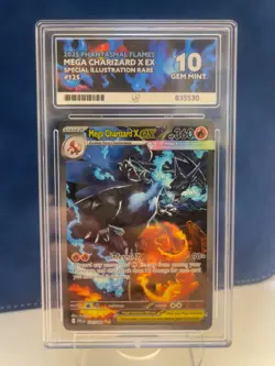 Pokemon Mega Charizard X ex 125/094 Phantasmal Flames Perfect ACE GEM MINT 10 - Image 4
