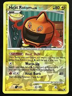 Pokemon Heat Rotom Secret Rare - Rising Rivals - RT3 NM - Image 1
