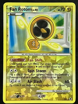 Pokemon Fan Rotom Secret Rare - Rising Rivals - RT1 NM - Image 1