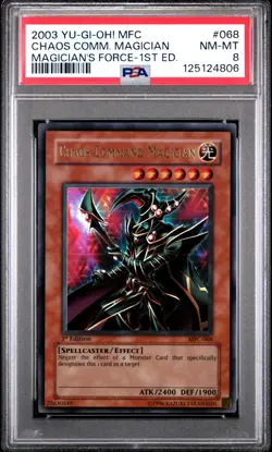 2003 YU-GI-OH! MFC-MAGICIAN'S FORCE 1ST ED #068 CHAOS COMMAND MAGICIAN PSA 8 - Image 1