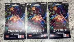 One Piece OP-06 Wings Of The Captain Blister Pack Sleeved Booster LOTS OF 3! - Image 4