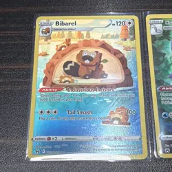 Pokemon TCG 2 Holo Cards Crown Zenith Bibarel GG25 + Goodra GG21 - Image 2