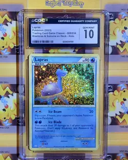 Pokemon Lapras 008/034 Holo CLB Trading Card Game Classic CGC 10 Gem Mint - Image 1