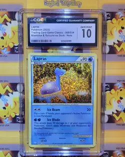 Pokemon Lapras 008/034 Holo CLB Trading Card Game Classic CGC 10 Gem Mint - Image 3