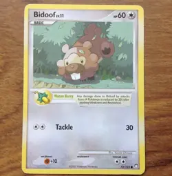 BIDOOF 73/123 Diamond & Pearl Mysterious Treasures - Non Holo - Pokemon Card - Image 1
