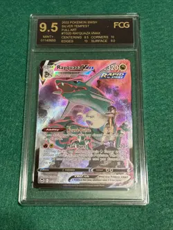 Rayquaza VMAX TG20/TG30 GRADED Pokemon Card Silver Tempest FCG 9.5 GEM MINT - Image 1