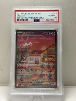 🚀 2023 Pokemon SVP Mew ex #053 Ultra-Premium 151 Promo Card💎PSA 10 Gem Mint 🔥 - Image 1