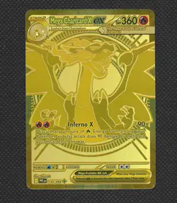 Mega Charizard X ex 130/094 Phantasmal Flames Gold Hyper Rare Pokemon Card MINT - Image 1