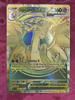 Mega Charizard X ex 130/094 Phantasmal Flames Gold Hyper Rare Pokemon Card MINT - Image 3