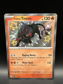 Paldean Tauros 111/091 - Pokemon Paldean Fates Card - NM - Image 1