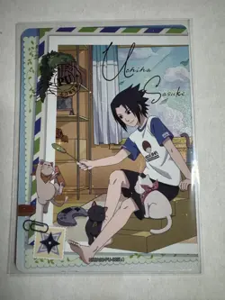Sasuke Uchiha NRSA01-PU-005L4 Stamped Naruto Kayou Card Heavens Scroll Series 1 - Image 1