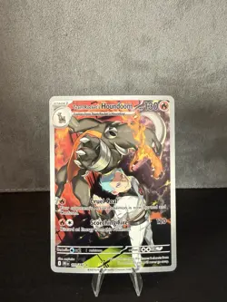 Pokemon TCG Team Rockets Houndoom Illustration Rare Card 191/182 Destined Rivals - Image 1