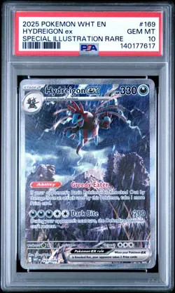 PSA 10 HYDREIGON EX 169/086 SPECIAL ILLUSTRATION RARE WHITE FLARE POKEMON 🌑 - Image 1
