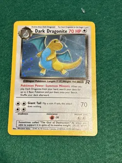 Pokemon TCG Dark Dragonite 5/82 Team Rocket Holo Rare LP - Image 1