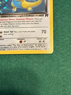 Pokemon TCG Dark Dragonite 5/82 Team Rocket Holo Rare LP - Image 4