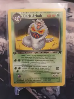1st Edition Dark Arbok Team Rocket 19/83 Non Holo Rare Pokemon - Image 1