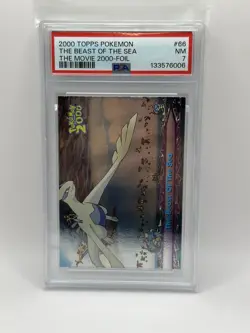 POKEMON 2000 TOPPS POKEMON THE MOVE THE BEAST OF THE SEA FOIL #66 PSA 7 - Image 1