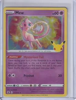 2021 Pokemon SWSH Celebrations Mew Holo Rare #011/025 - Image 1