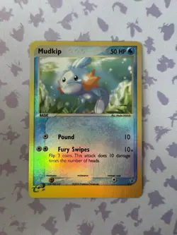 Pokemon Card Mudkip Nintendo Black Star Promo 010 Reverse Holo NM BF3 - Image 1