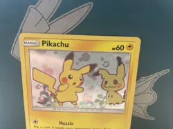 Pokemon Card Pikachu SM162 Sun & Moon Holo Black Star Promo Team Up Played 2 - Image 3