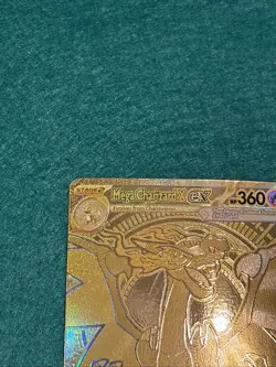 Phantasmal Flames Mega Charizard X Ex Mega Hyper Rare Gold Pokemon Card 130/094 - Image 2
