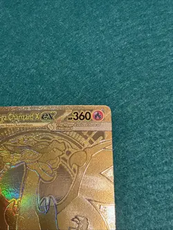 Phantasmal Flames Mega Charizard X Ex Mega Hyper Rare Gold Pokemon Card 130/094 - Image 3