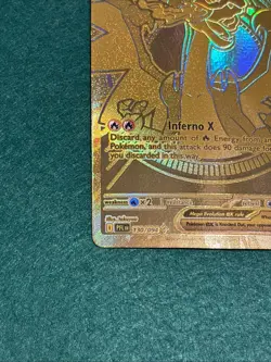 Phantasmal Flames Mega Charizard X Ex Mega Hyper Rare Gold Pokemon Card 130/094 - Image 5