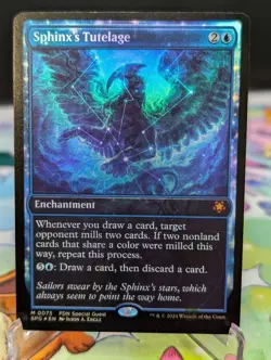 MTG FDN Special Guests- Sphinx's Tutelage 075 Showcase Foil - Image 1