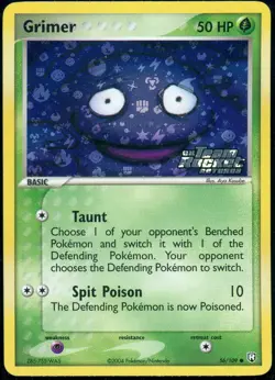 Pokemon TCG Grimer 56/109 Team Rocket Returns Reverse Holo LP/MP - Image 1