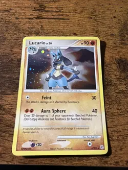 Pokemon TCG 2007 Lucario Reverse Holo Rare Diamond and Pearl 6/130 - Image 1