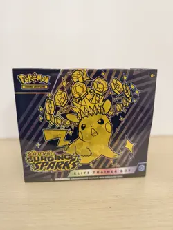Pokemon TCG Surging Sparks Elite Trainer Box ETB NEW/SEALED But Dented Corner - Image 1