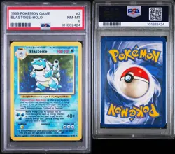 1999 POKEMON BASE SET UNLIMITED #2 BLASTOISE-HOLO PSA 8 - Image 3