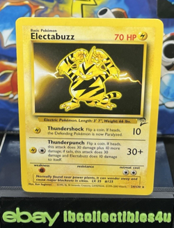 2000 Pokemon TCG Electabuzz 24/130 Base Set 2 Non Holo Rare Card Vintage WOTC NM - Image 1
