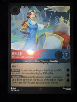 Disney Lorcana TCG Belle Card 126/204 Archazia's Island - Image 1