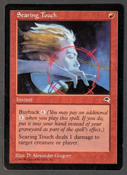 MTG Card - 1x Searing Touch - Tempest - MP Played - Vintage Magic the Gathering - Image 1