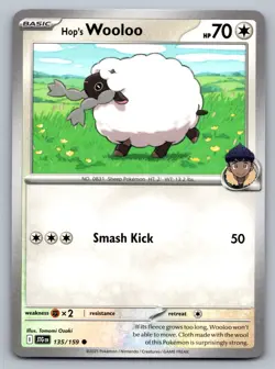Pokemon TCG SV09: Journey Together Hop's Wooloo 135/159 - Image 1