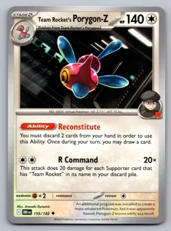 Pokemon TCG SV10: Destined Rivals Team Rocket's Porygon-Z 155/182 - Image 1
